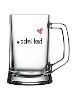 Vlastní text na pivní sklenici