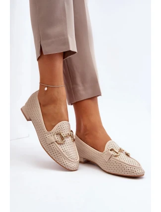 Dámské mokasíny FF-33 Světle béžová - Joia Dámské mokasíny FF-33 Světle béžová - Joia