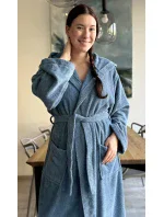 Dámský župan dlouhý s kapucí Klára