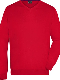 Daiber JN 659 Pánský svetr s výstřihem do V 02.0659 red