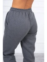 Zateplený set s mikinou s kapucí v grafitové barvě