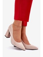 Elegantní Lodičky Na Podpatku V Růžové Vinceza 62223 Béžové