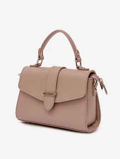 Kabelka Pošťácká s Odnímatelným Páskem Tmavě Béžová Belveta