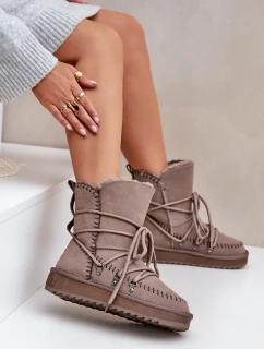 Dámské sněhule z přírodní semiše D.Franklin DFSH375004 Taupe