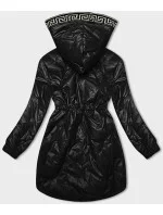 Černá dámská bunda s ozdobným prošíváním S'West (B8146-1) Černá dámská bunda s ozdobným prošíváním S'West (B8146-1)