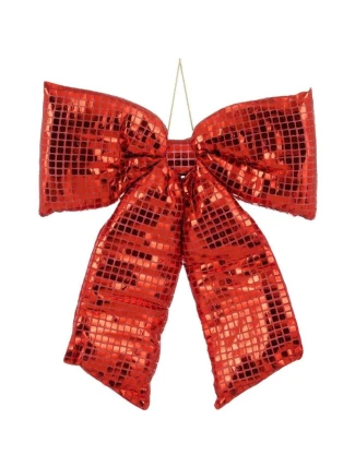 Dekorativní mašle 39x50CM červená slída Dekorativní mašle 39x50CM červená slída