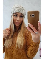 Dámská čepice Eliza K205 ecru+grey