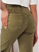 Dámské kalhoty maminkovského střihu FINN zelené FashionStreet UY1594