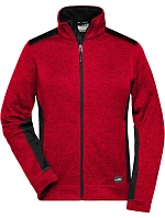 Daiber JN 861 Dámská pracovní pletená fleece bunda - Strong 02.0861 red melange/black Daiber JN 861 Dámská pracovní pletená fleece bunda - Strong 02.0861 red melange/black