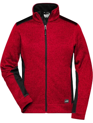 Daiber JN 861 Dámská pracovní pletená fleece bunda - Strong 02.0861 red melange/black Daiber JN 861 Dámská pracovní pletená fleece bunda - Strong 02.0861 red melange/black