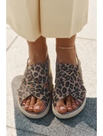 Zazoo 40392 Kožené Sandály Dámské Leopardí Hnědé