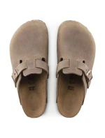 Dámské/pánské žabky Birkenstock Boston Tabacco Brown z olejované kůže úzké úzké (0960813)