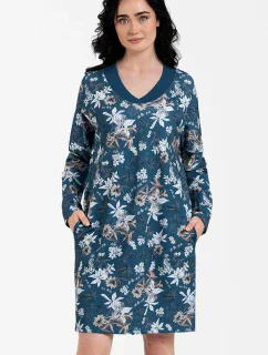 Italská móda Nikjana tunika dlouhá barva:potisk/tyrkysová