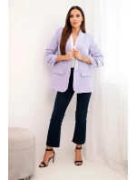 Sako s klopami elegantní světle fialové