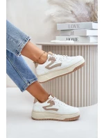 Dámské kožené sportovní boty na masivní platformě béžové Belisso Dámské kožené sportovní boty na masivní platformě béžové Belisso