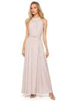M721 Maxi šaty bez rukávů - šampaňské M721 Maxi šaty bez rukávů - šampaňské