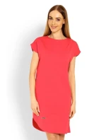 Dámské těhotenské šaty 1629 Korál červená - PeeKaBoo
