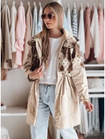 Dámská přechodná bunda parka FERIPARKA tmavě béžová FashionStreet TY4876 Dámská přechodná bunda parka FERIPARKA tmavě béžová FashionStreet TY4876