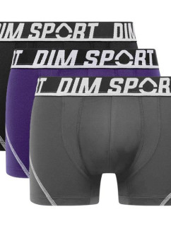 Pánské sportovní boxerky 3 ks DIM SPORT MICROFIBRE BOXER 3x - DIM SPORT - šedá