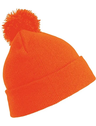 Result Headwear RC 028X Pletená čepice s bambulí 28.028X fluorescent orange Result Headwear RC 028X Pletená čepice s bambulí 28.028X fluorescent orange