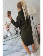 Dlouhá tunika s kapucí 18784 khaki - Kesi
