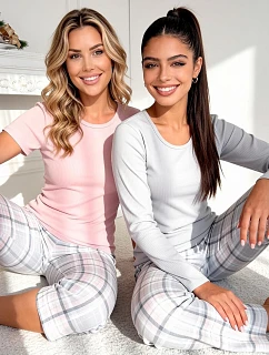 Pyžamo Donna Dani Long Pink, dlouhé rukávy, velikosti S–XL
