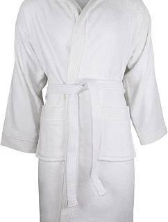 The One Towelling Velour Bathrobe Župan s kapucí 48.1043 white