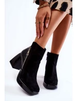 Semisové Boty Na Vysokém Podpatku Geometrický Vzor Černá Alienore