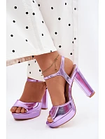 Dámské sandály na vysokém podpatku fialové Nelissey