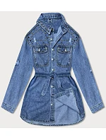 Dámská modrá džínová bunda oversize (M6957) Dámská modrá džínová bunda oversize (M6957)