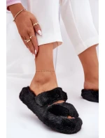 Dámské Kožené Pantofle Na Platformě Černé Talfedi