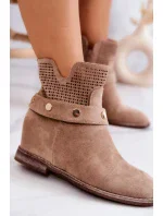 Prolamované dámské jarní boty Béžová Royale Prolamované dámské jarní boty Béžová Royale