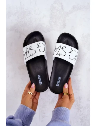 Dámské moderní pantofle Big Star - černá/bílá