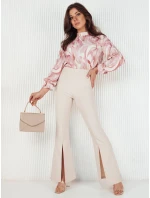 Dámské zvonové kalhoty TISMY beige FashionStreet UY1895