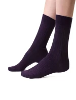 Dámské žebrované ponožky Steven art.130 Merino