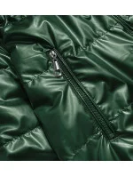 Zelená dámská lesklá bunda oversize (2021-06BIG) Zelená dámská lesklá bunda oversize (2021-06BIG)