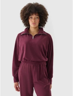 Dámská velurová mikina bez kapuce 4F 4FRAW24TSWSF2054-60S