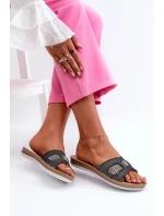 Pohodlné Lesklé Dámské Žabky Inblu BA000050 Černé