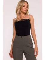 S418 Kalhoty s laclem - khaki barva