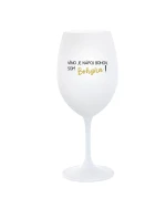 VÍNO JE NÁPOJ BOHOV. SOM BOHYŇA! - biely pohár na víno 350 ml VÍNO JE NÁPOJ BOHOV. SOM BOHYŇA! - biely pohár na víno 350 ml