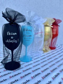 Dárkový pytlík z organzy na sklenici 