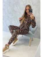 Dámský set s leopardím vzorem béžové barvy - Kesi Dámský set s leopardím vzorem béžové barvy - Kesi