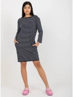 LO SK LK 259 šaty.00X bílá a tmavě modrá LO SK LK 259 šaty.00X bílá a tmavě modrá