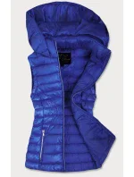 Prošívaná lesklá dámská vesta v chrpové barvě (7000) Prošívaná lesklá dámská vesta v chrpové barvě (7000)