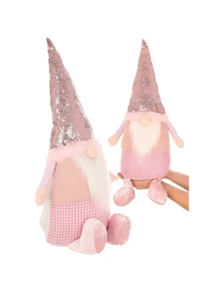 DEKORATIVNÍ TRPASLÍK S FLITRY 50CM RŮŽOVÝ