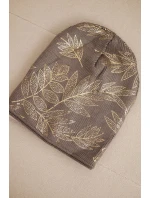 Dámská zimní čepice z vlny s dvojitým ohrnovacím lemem K426 oranžová