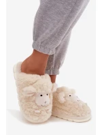 Dámské Kožešinové Pantofle Ovce Béžové Sylline Dámské Kožešinové Pantofle Ovce Béžové Sylline