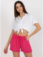 Dámské šortky D73760M61531KH fuchsiová - FPrice Dámské šortky D73760M61531KH fuchsiová - FPrice