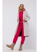 M758 Kabát na knoflíky - béžový