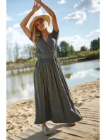 Dámské šaty M792 Khaki - Makadamia Dámské šaty M792 Khaki - Makadamia